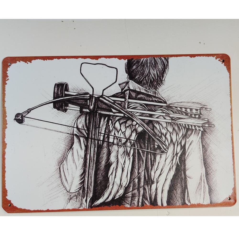 12x8 Tin Sign Poster – The Walking Dead: Survival’s Burden – Crossbow Silhouette